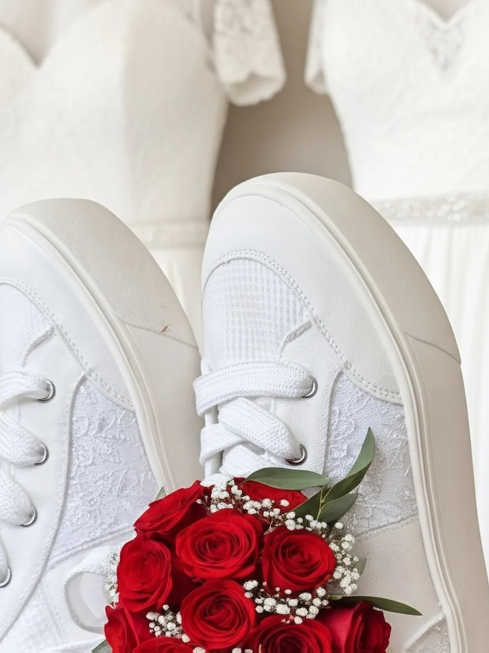 Rocket Dog White Women's Lace-Panel Platform Sneakers